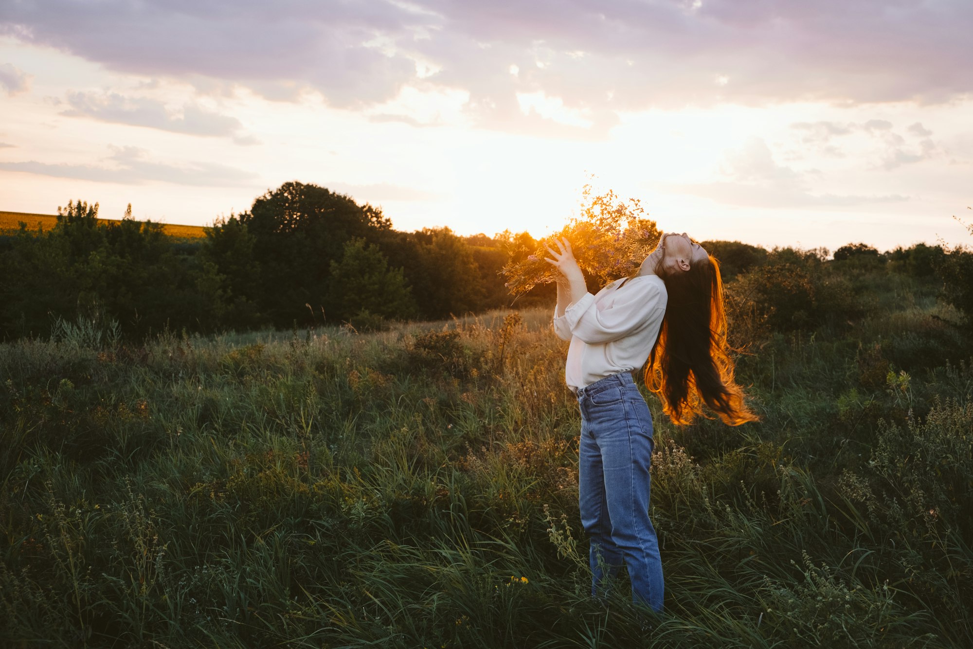 A person enjoying nature